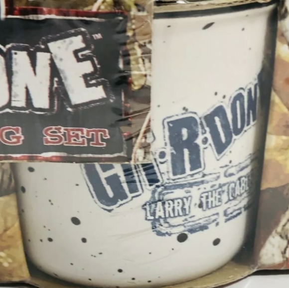 Larry The Cable Guy, Coffee Mugs, Git R Done, Set of 4, Speckled Stoneware, New - Picture 3 of 10